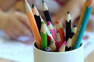 儿童,蜡笔,绘图,乐趣,图,以色,娱乐,学习用品,手,若要绘制,彩色铅笔